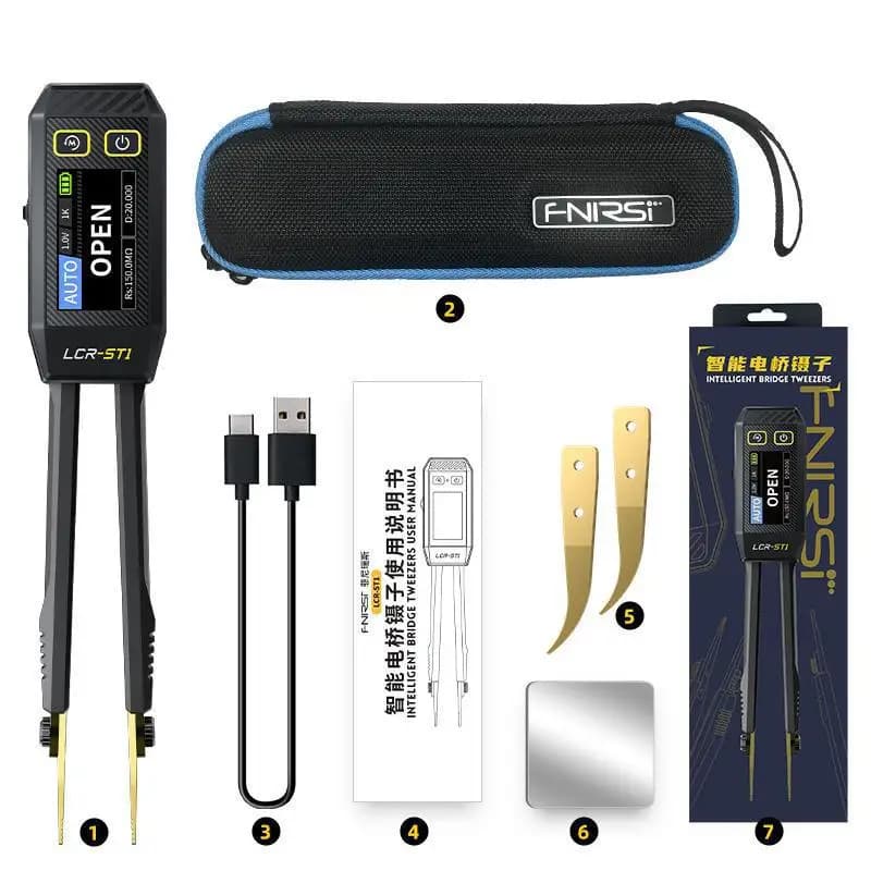 LCR-ST1 Digital BridgeMeter High Precision LCR Meter Tweeze Intelligent Tweezer Continuity Diode Test Measurement Tools