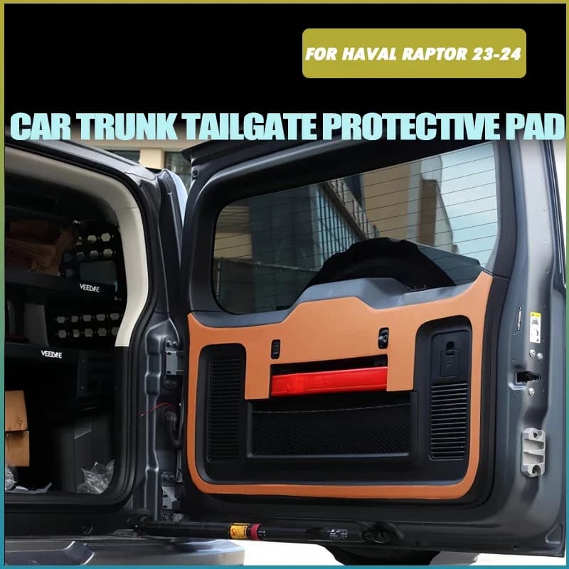 Car Trunk Tailgate Protective Pad Fit for Haval Raptor 2023-2024 Modified Auto Tailgate Decorative Sticker Interior Accessories