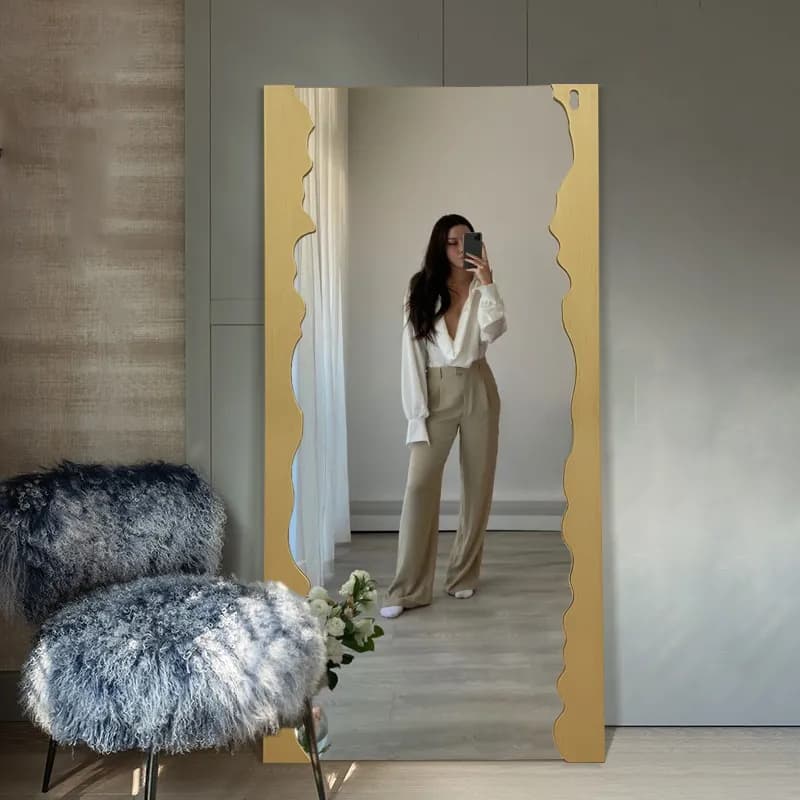 Funky Portable Decorative Mirrors Cosmetics Makeup Star Girls Bedroom Mirror Full Body Aesthetic Cute Espelhos Home Products