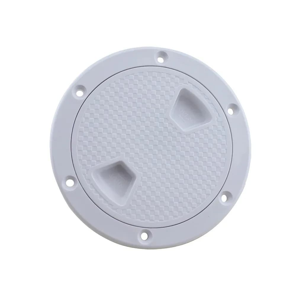 Cubierta  placa  acceso  cubierta  bloqueo redondo blanco  plástico ABS, 1 unidad, 4, 6, 8 pulgadas, Hardware marino,