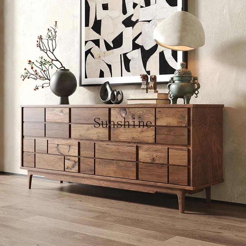 Wabi Sanfeng Old Elm Homestay Clubhouse Large Storage/Display Edge/Tea Cabinet  FT