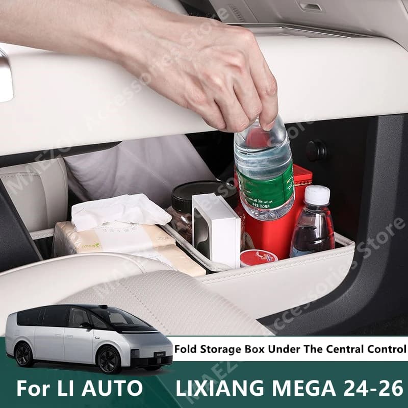 For LI AUTO LIXIANG MEGA 24-26 Fold Storage Box Under The Central Control,Car Interior Decoration Modification Accessories Refit