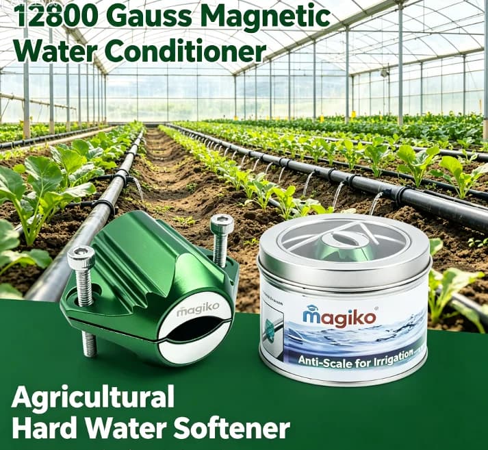 Physical Hard Water Treatment 12800G Magnetic Water Softener Anti‑Scale Conditioner for Home & Agricultural Irrigation Pipes