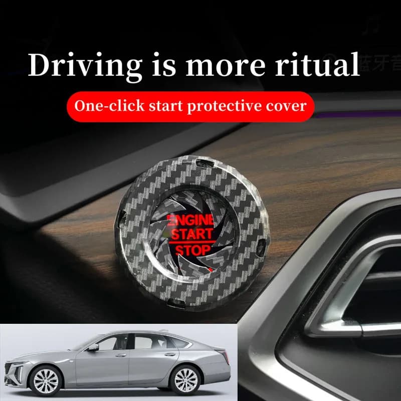 FOR Cadillac Car one-button start decorative ring knob-type decorative cover ignition device switch hidden protective cover