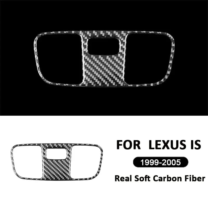 For LEXUS IS 1999-2005 Carbon Fiber Car Reading light Panel Trim Frame Decoration Sticker Interior Accessories