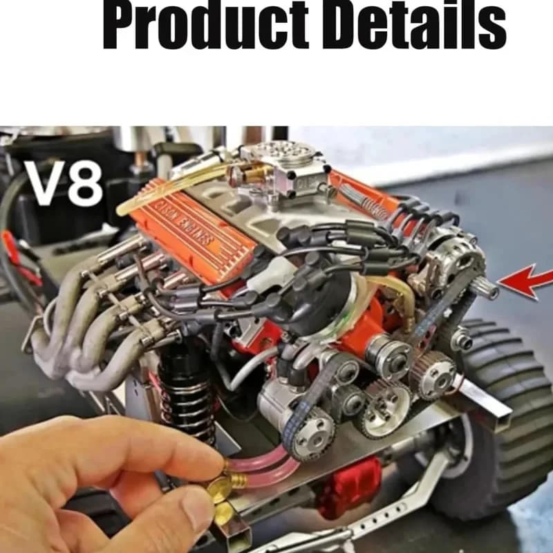 New V8 Small-Block Engine Model Kits V8 Engine Kit Build Your Own Stem V8 Model Engine Mini V8 Model Engine