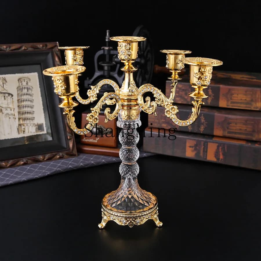 CL metal candle holder candle light dinner props romantic wedding retro table decoration ornament