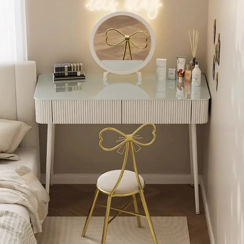 Jewelry Nail Vanity Table Modern Storage Bedroom Makeup Drawers Dressing Table Computer Comoda Pra Quarto Lounge Suite Furniture