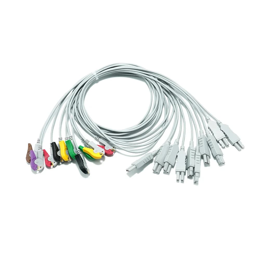 Compatible 10 Lead EKG Cable 1200W Clip Type IEC Medical Accessory