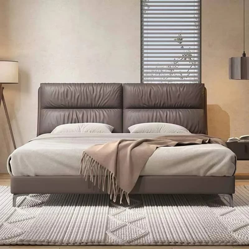 High Designer Double Bed Style Cheap Loft European Home Double Bed Twin Floor Modern Letto Matrimoniale Furniture For Bedroom