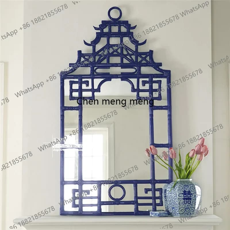 R New Chinese decorative decorative mirror B & B wall hanging dressing living room hanging mirror background wall enigma mirror