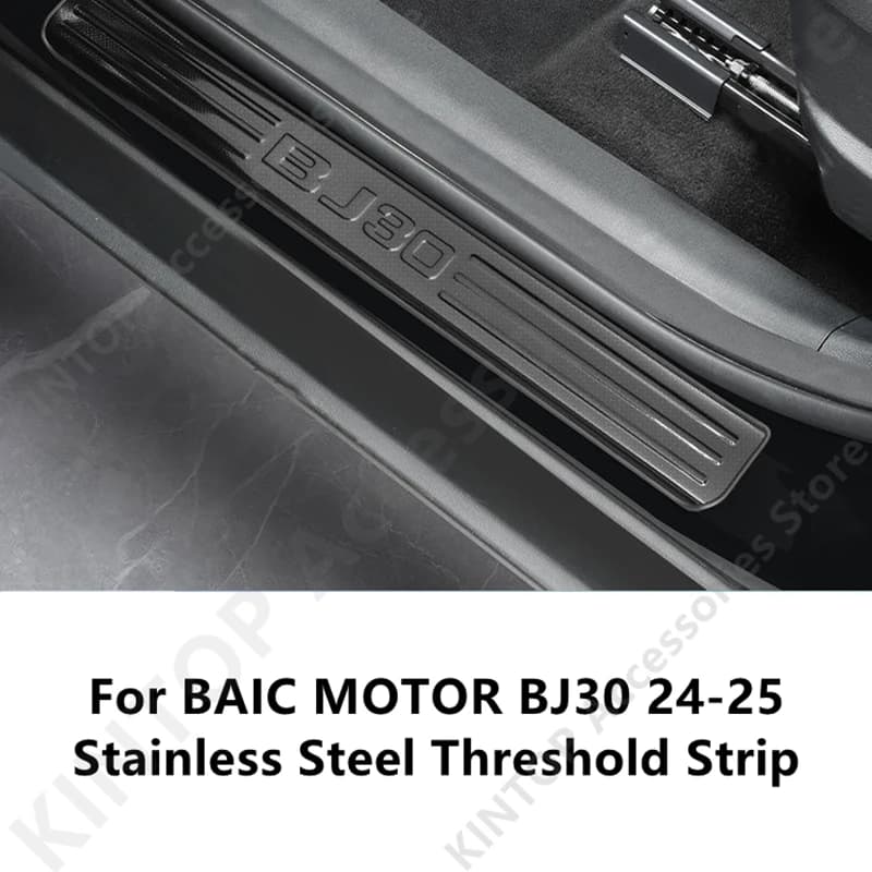 For BAIC MOTOR BJ30 24-25 Stainless Steel Threshold Strip,Interior Decoration Modification Protection Accessories Refit