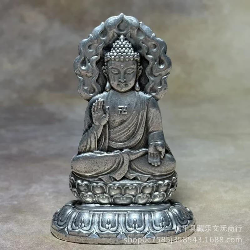 Buddha , Shakyamuni and Guanyin Bodhisattva statue, Zen ornaments, Chinese-style Buddhist temple offerings