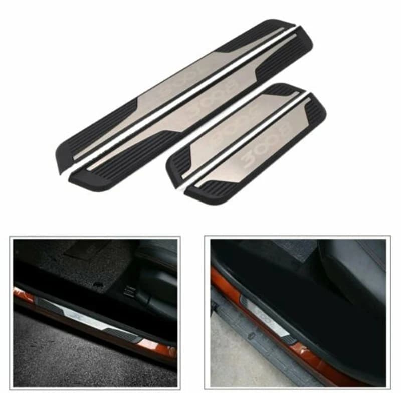 For Peugeot 3008 Gt 2016 2017 2018 2019-2024 Door Sill Cover Scuff Plate Protector Guard Pedal Trim Car Styling Components