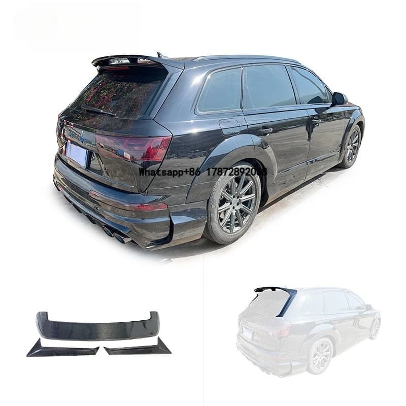 Carbon Fiber Top Rear Spoiler Tail Wing for Q7 Body Kit Modification Decoration