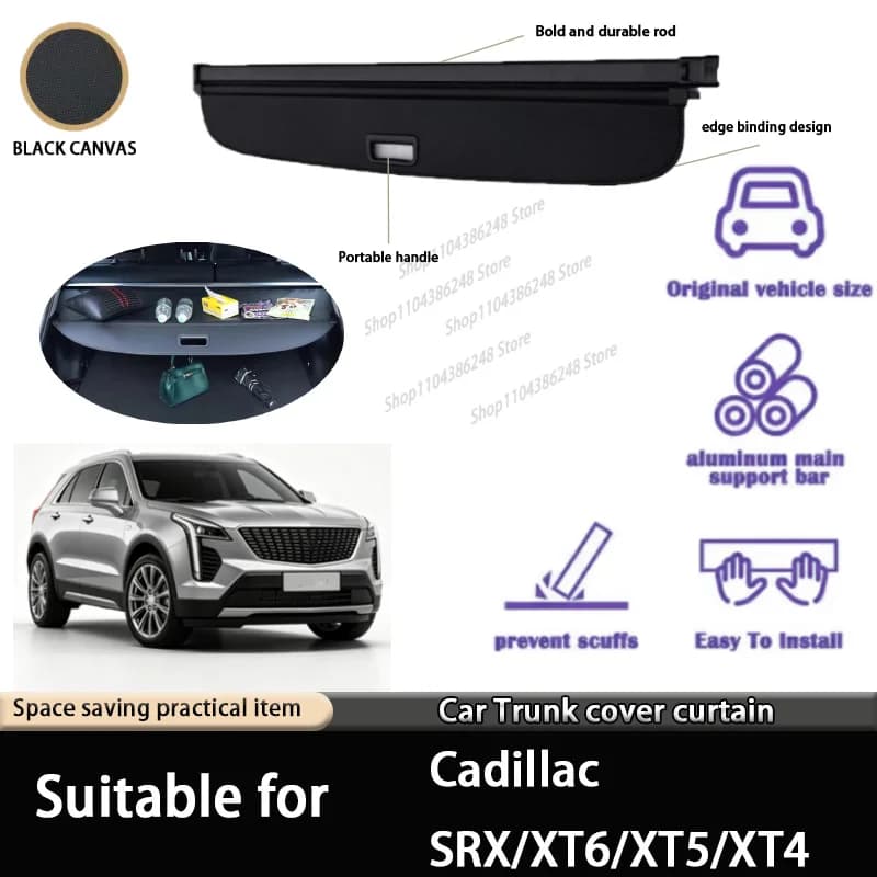 Suitable for Cadillac SRX/XT6/XT5/XT4 Trunk Curtain Rear Trunk Storage Partition Bezel Interior Modification Accessories