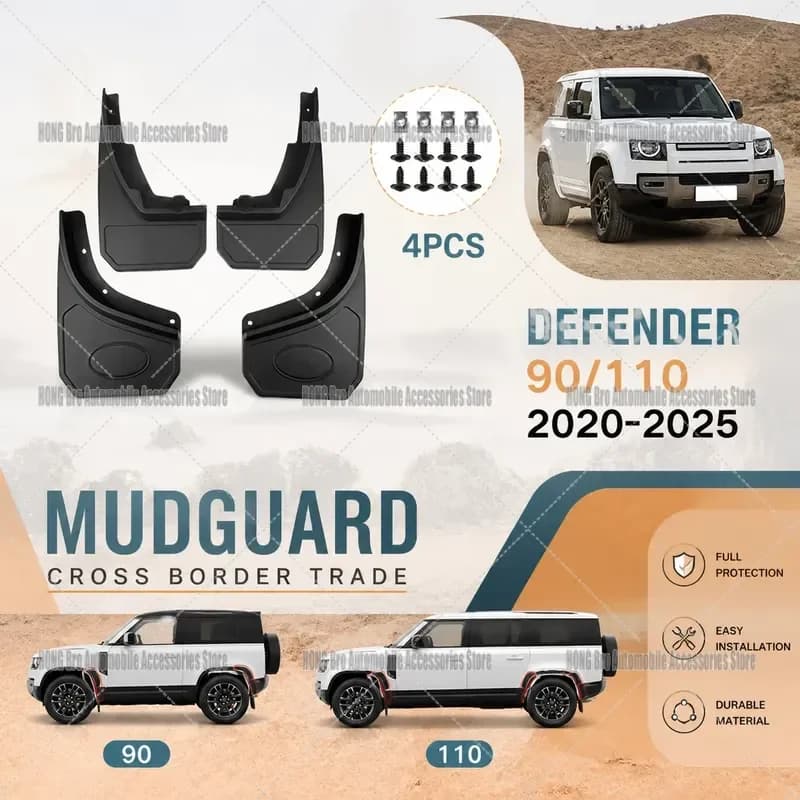 For Land Rover Defender 90 110 2020-2025 Car Fender Wheel Arch Flare Tire Mudguard Body Kit Accessories Replacement Parts