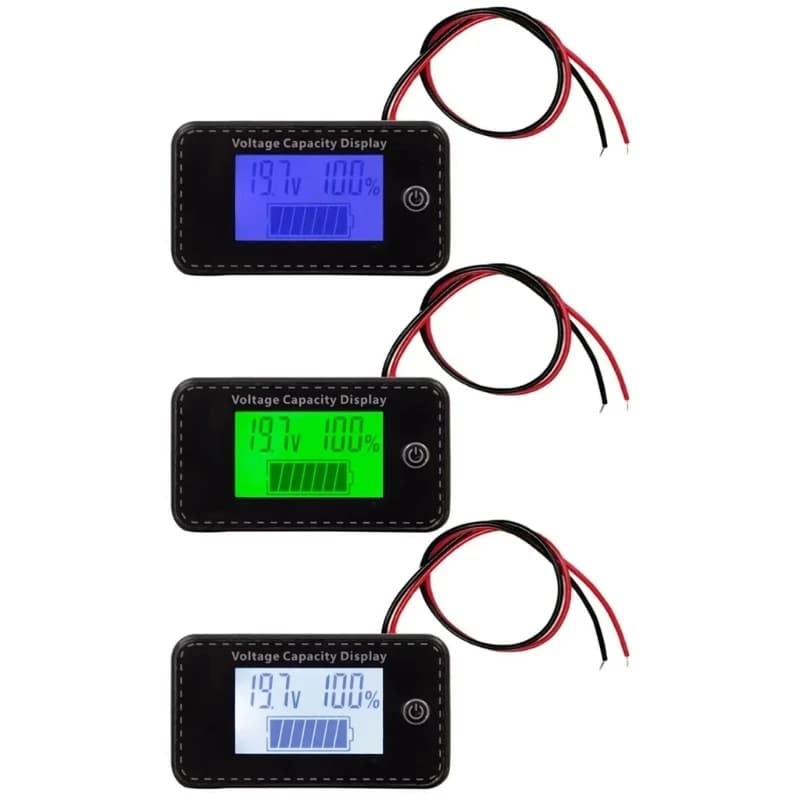E15A LCD Battery Meter Waterproof 5V-100V Battery Display Voltages Display