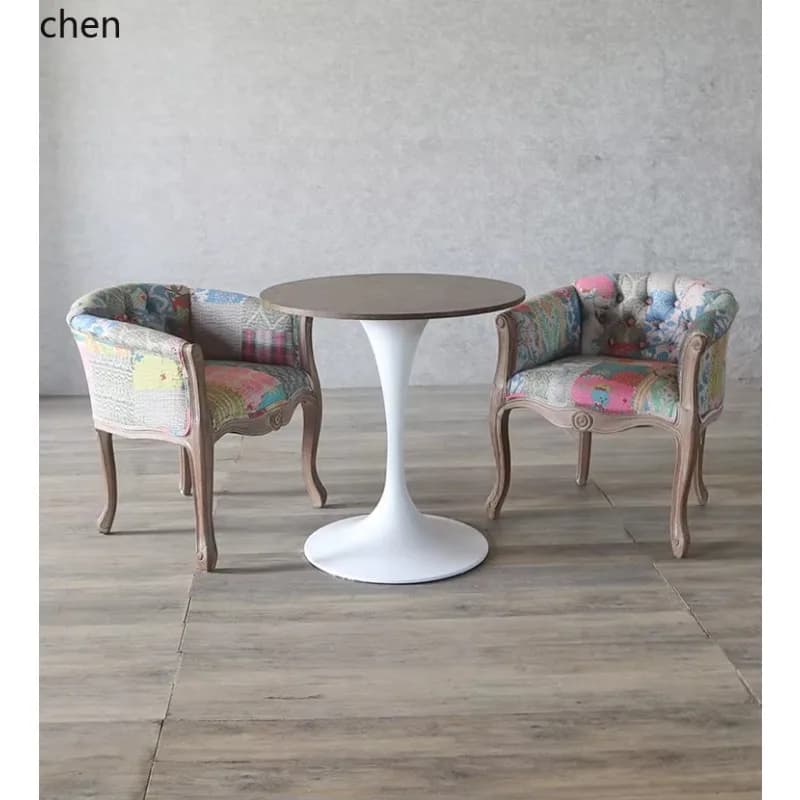 solid wood backrest chair cafe club sales office reception negotiation chair wedding photo studio makeup chair