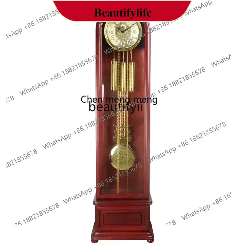 D178  European-Style the Grandfather Clock Living Room Solid Wood Mechanical Vertical Clock German Hermle Movement Clock
