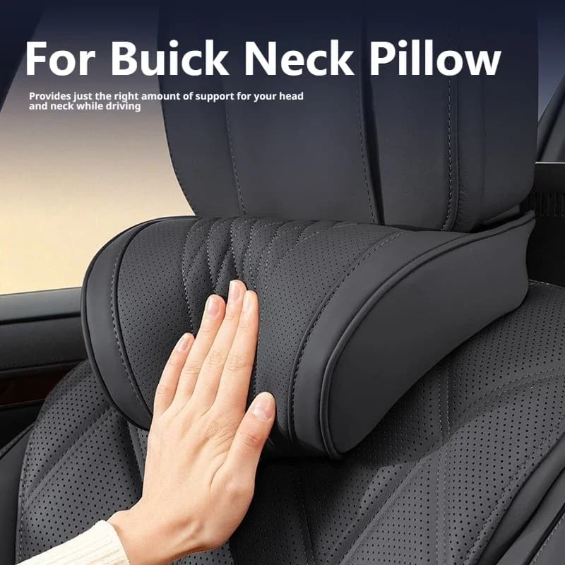 Luxury Memory Foam Perforated Leather Car Headrest Pillow For Buick Encore GX Envista Envision Enclave Velite 6 Electra L7 E5
