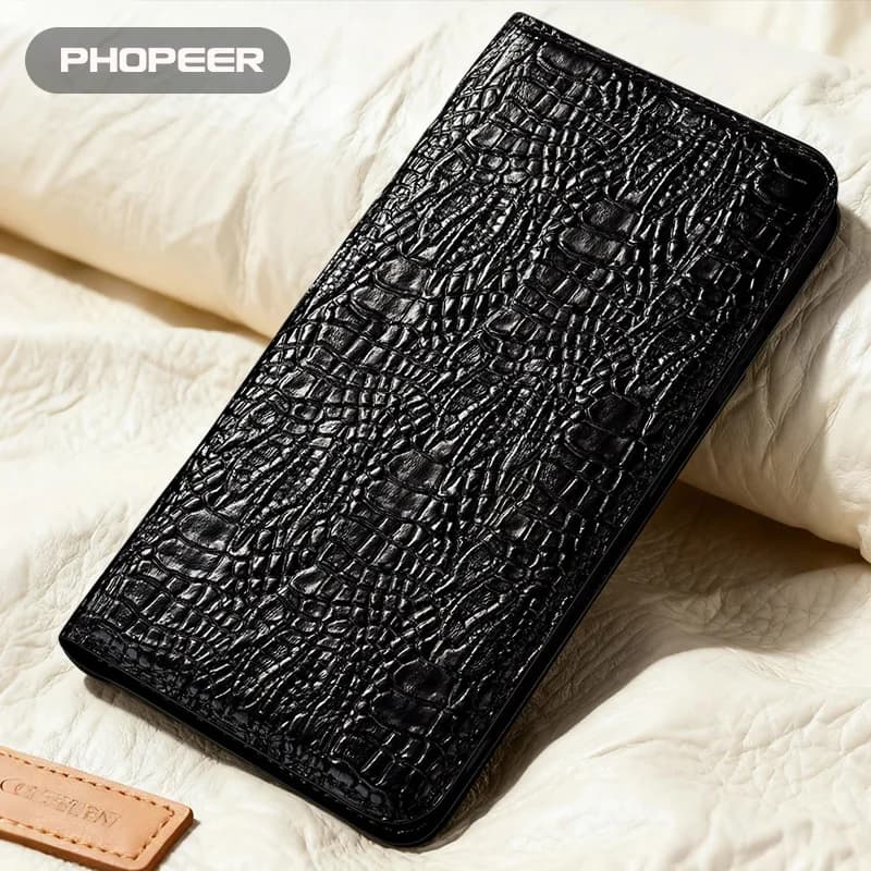 Luxury Genuine Leather Case for Oneplus 13 13T 13R 12 12R 11 10Pro 10T 10R  Flip  phone case Dragon Claw Pattern
