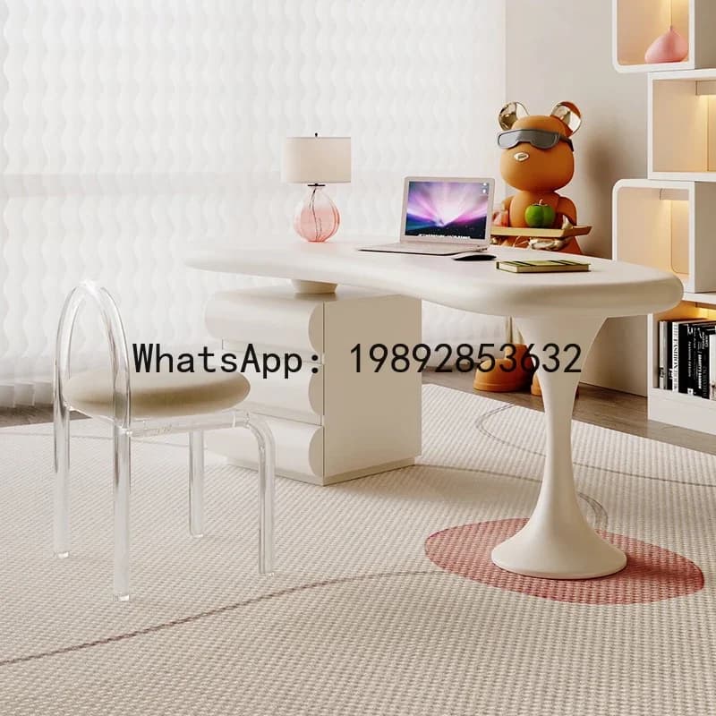 FZ Desk Study Home Office Desk Light Luxury Solid Wood Bedroom Computer Desk
