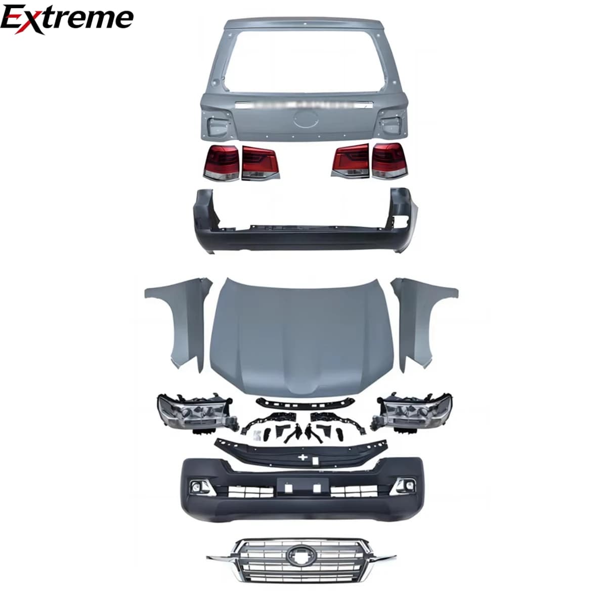 Wholesale Bumpers Body Kit for Toyota Land Cruiser LC200 2008-2015 Change to 2016-2020 Model.