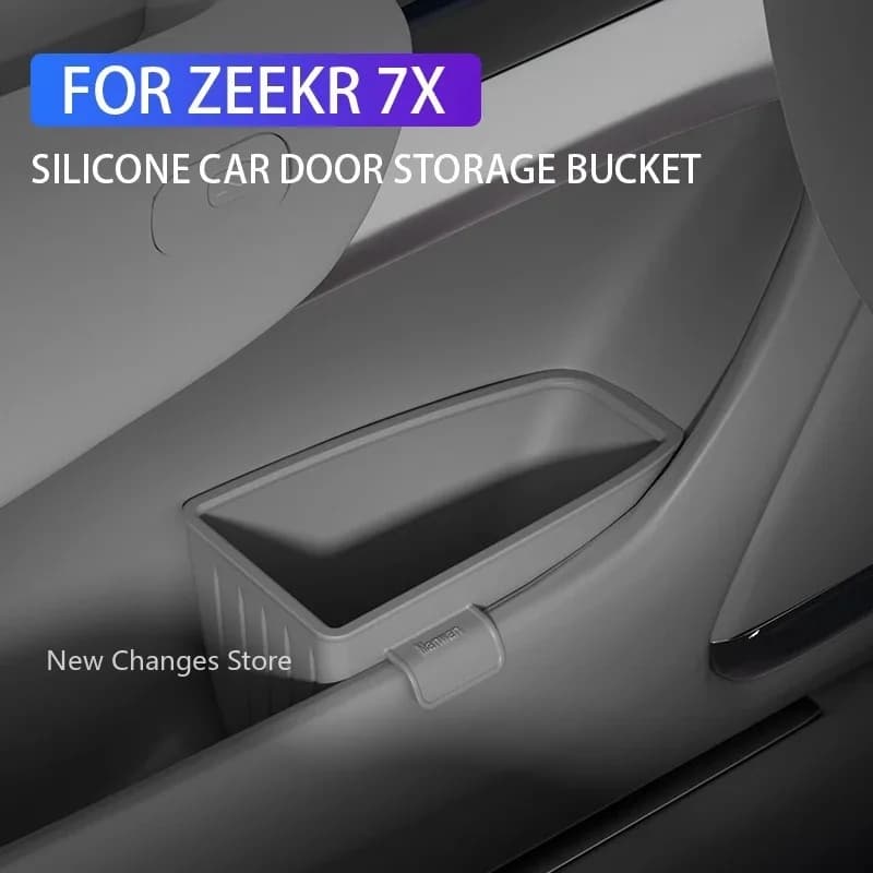 Door storage box For ZEEKR 7X Silicone storage bucket Umbrella storage Multi-functional trash can Car interior Upgrade Parts
