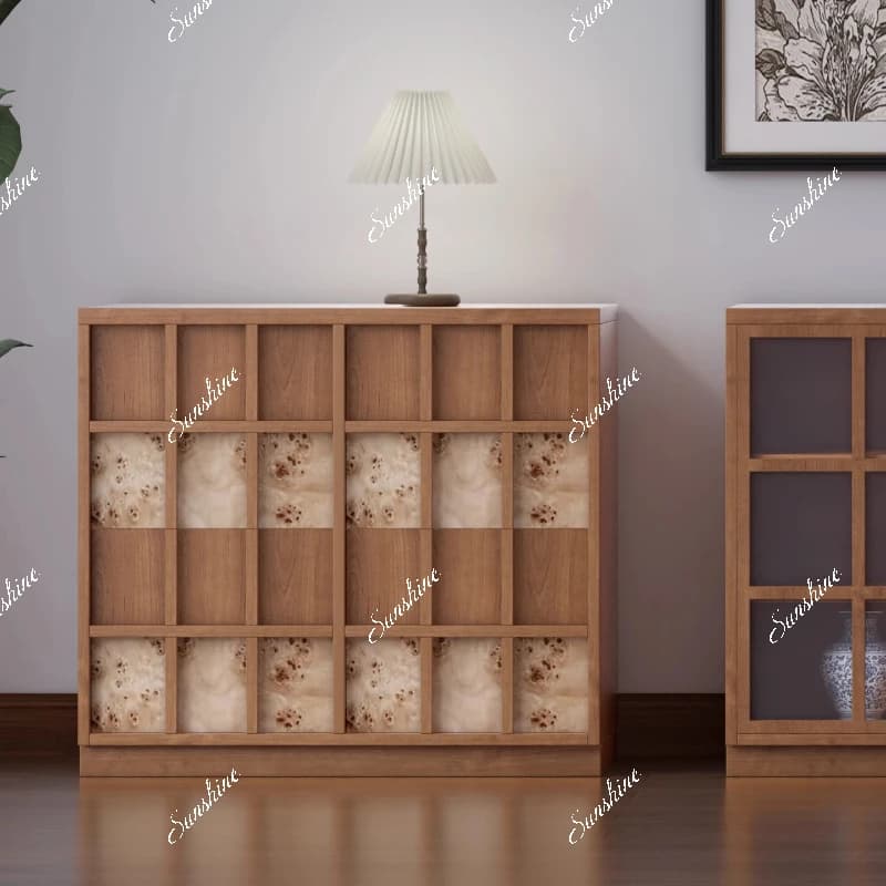Home furnishing, medieval floor-to-ceiling TV, French style, solid wood cabinet living room display