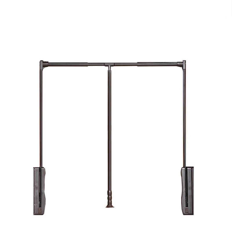 Pull-down clothes hanger telescopic lifting vertical hanger buffer wardrobe tie rod cloakroom clothes hanger drying rack