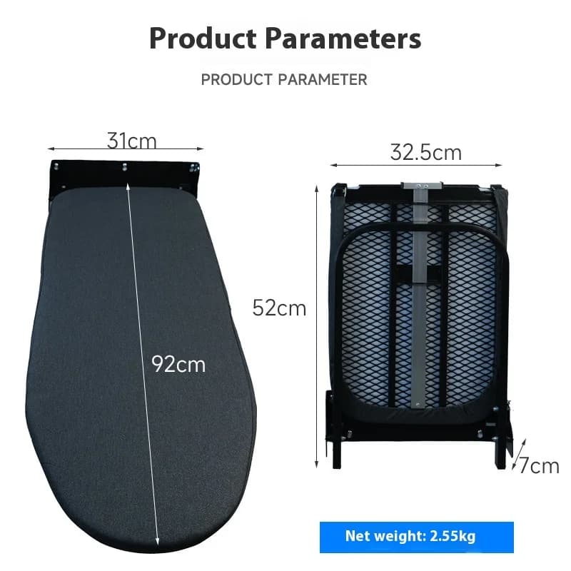 Portable folding ironing board convenient wall-mounted metal