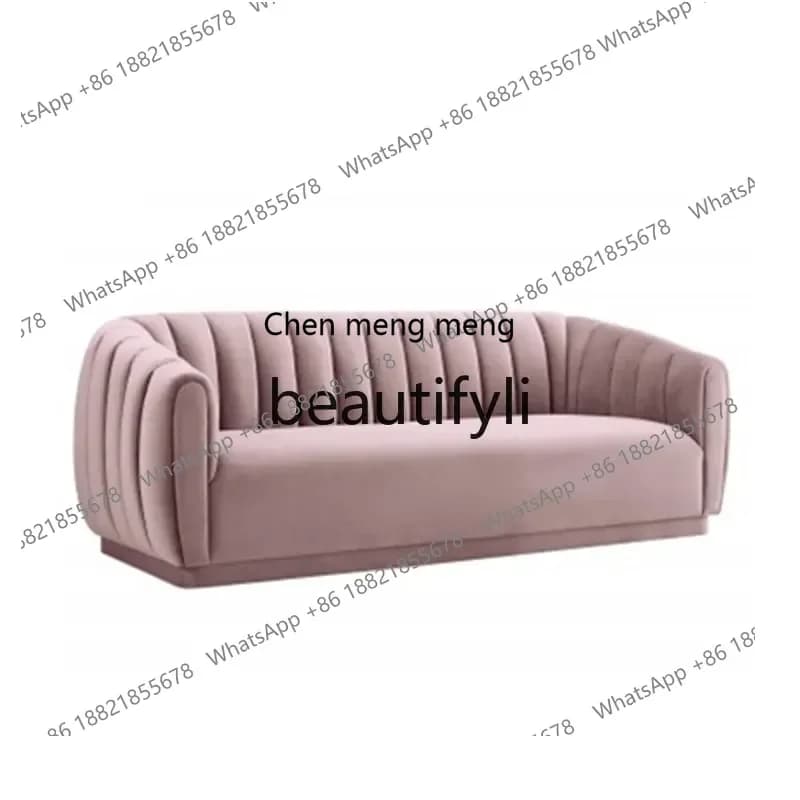 Nordic light luxury velvet fabric sofa combination simple creative homestay style leisure sofa9344