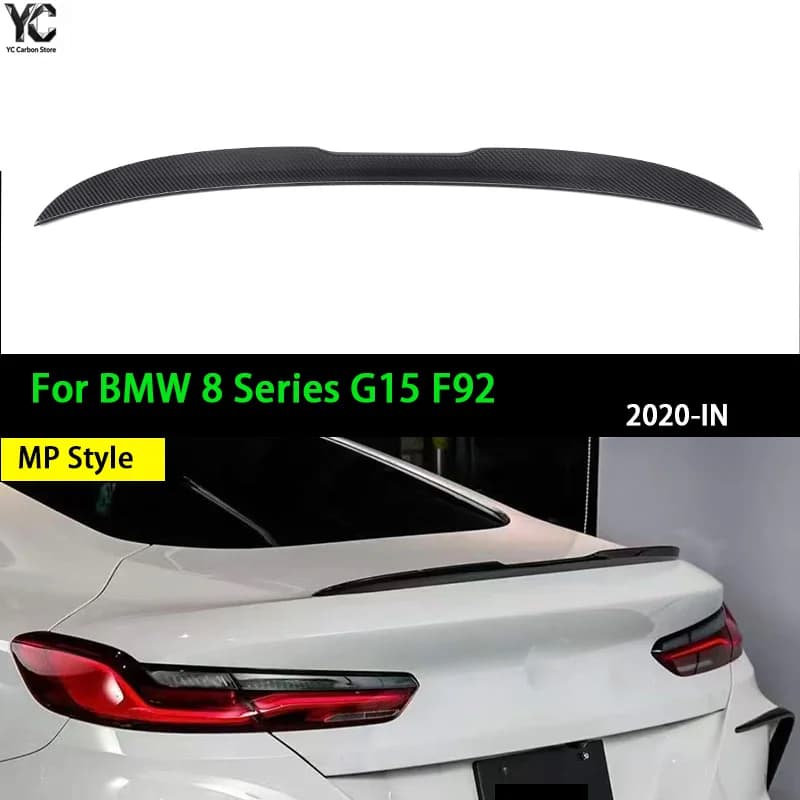 Real Dry Carbon Fiber Automotive Rear Trunk Spoiler WingTail For BMW G15 F92 2020-IN Car Styling Boot Lid Lip