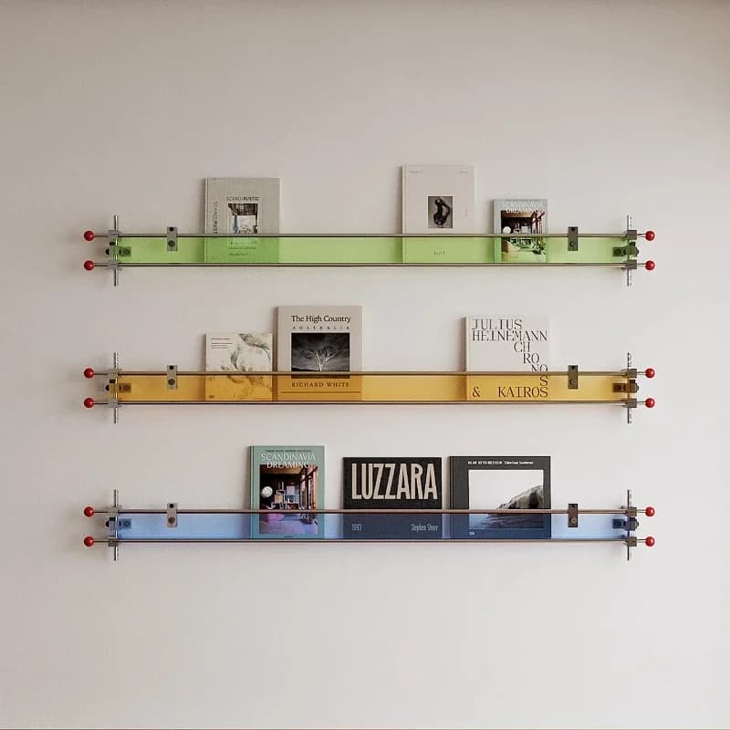 Acrylic optical axis magazine rack, background wall decoration, upper wall storage display rack, book and newspaper rack