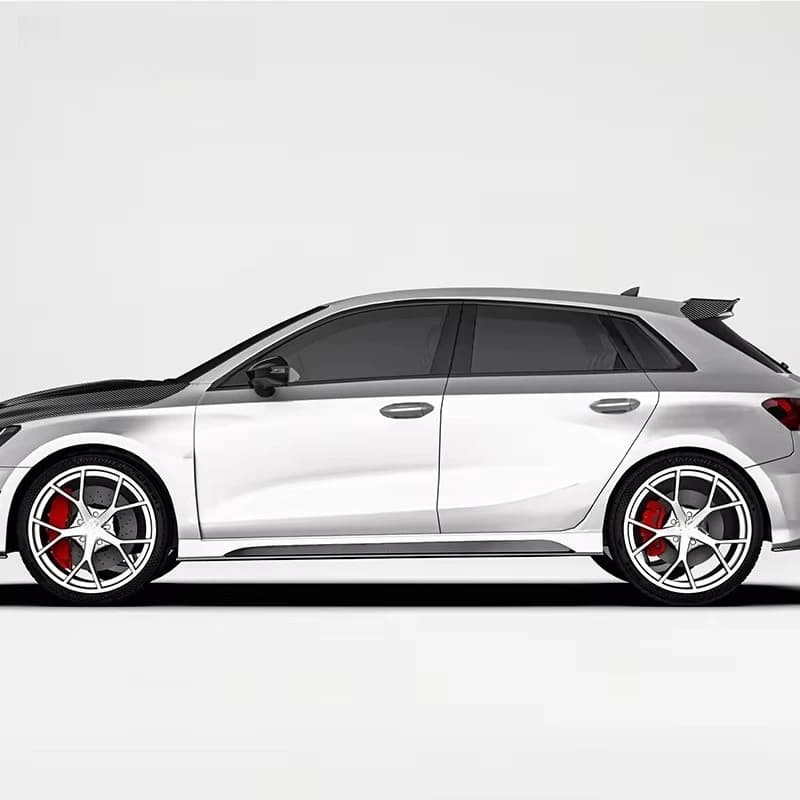 Dry Carbon Fiber Body Kit Side Skirts for RS3 8Y Sportback Sedan