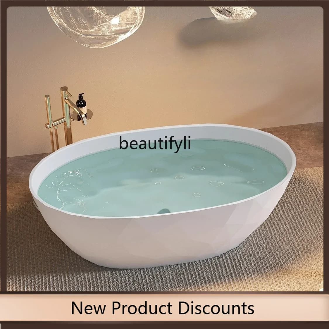 X  f4567Bathroom acrylic freestanding bathtub, family villa hotel homestay integrated bathtub