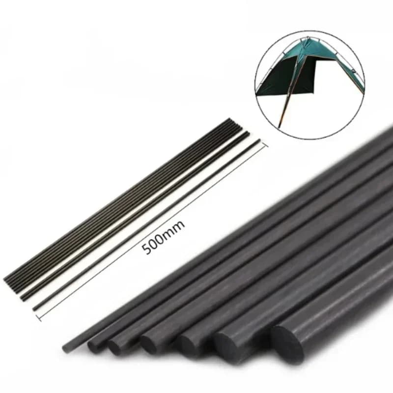 1/2/5Pcs High Strength Carbon Fiber Solid Rod Diameter 2-30mm Cylindrical Shaft For RC Model Drone Robot DIY