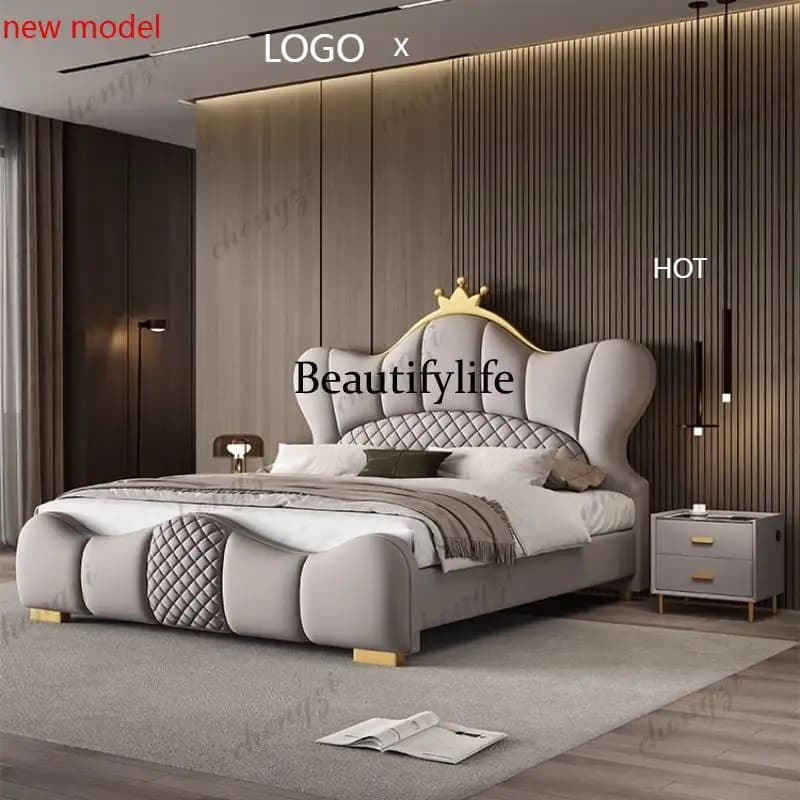 M138 Dormitory Mattresses Double Bed Frame Couples Bunker Wooden Double Bed King Queen Letto Matrimoniale Furniture