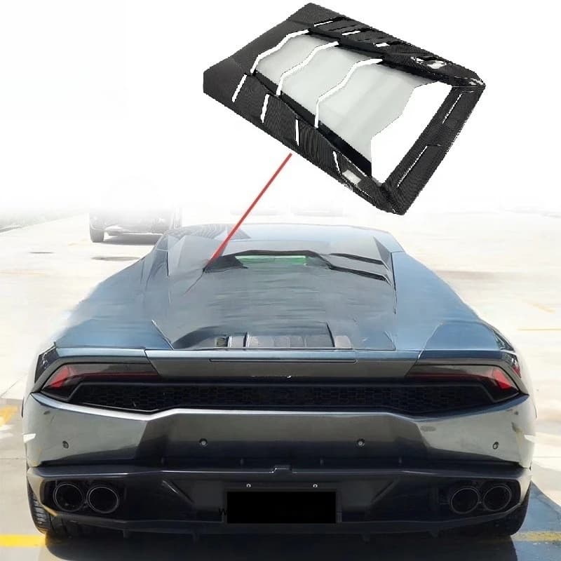 Car Part LP610 to MSY Style Carbon Fiber Engine Hood Bonnet With Glass for Huracan EVO LP580 Refit Rear Trunk Hood Cover