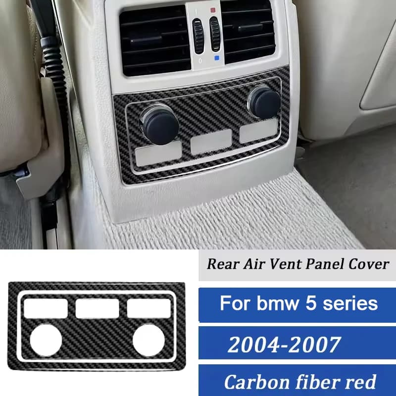 For BMW 5 Series E60 E61 2004-2007 Car Rear Air Conditioning Outlet Vents Frame Cigarette Lighter Decorations Car Accessories