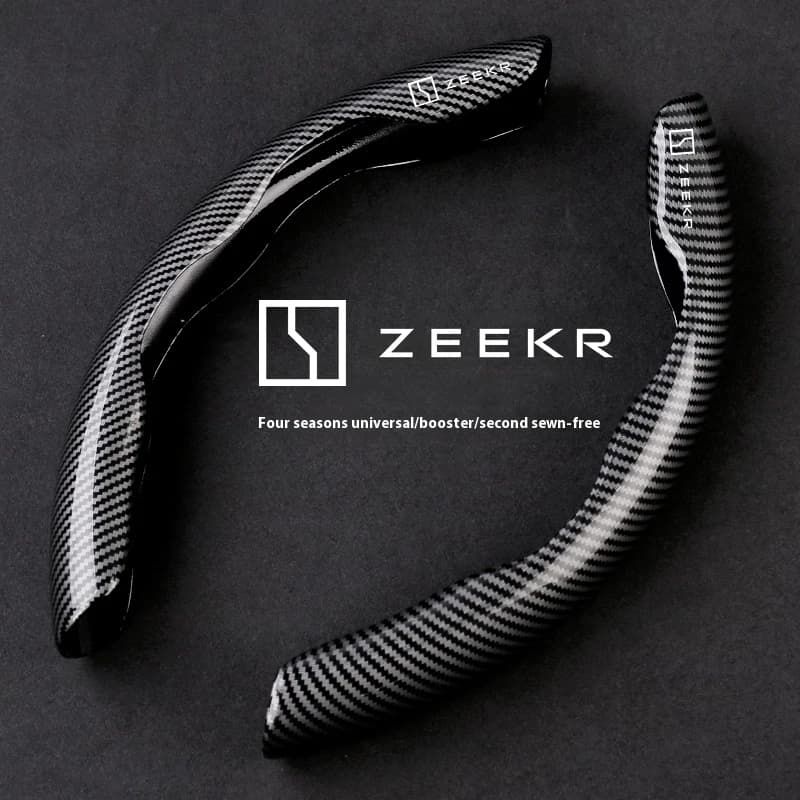 For ZEEKR X 001 007 009 7X 007GT 001 FR MIN 9X 8X DX1E 2020-2027 Auto Accessories Car Carbon Fiber Texture Steering Wheel Cover