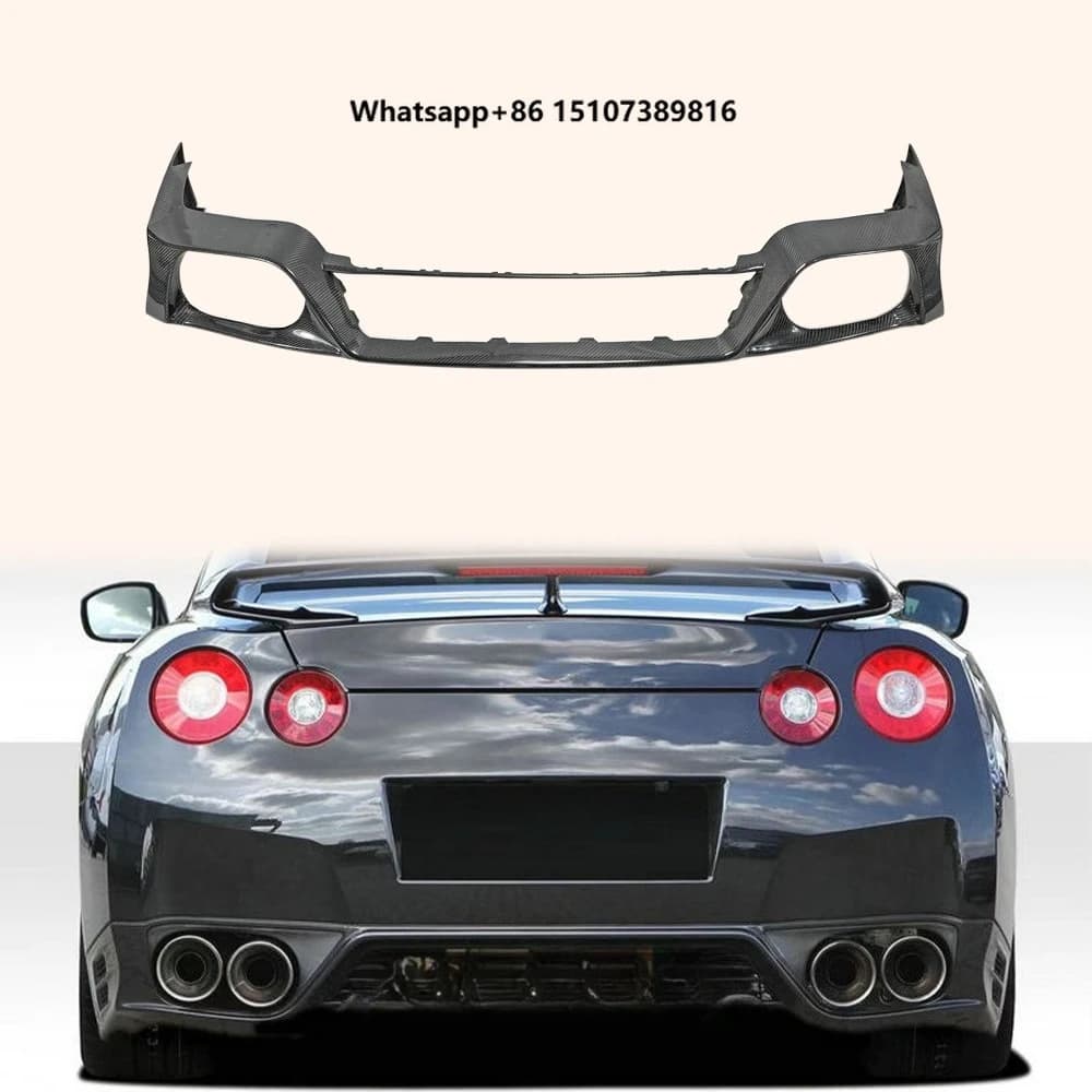 For GTR R35 (12-16 Only) OE Style Carbon Fiber Rear Bumper Lip Diffuser