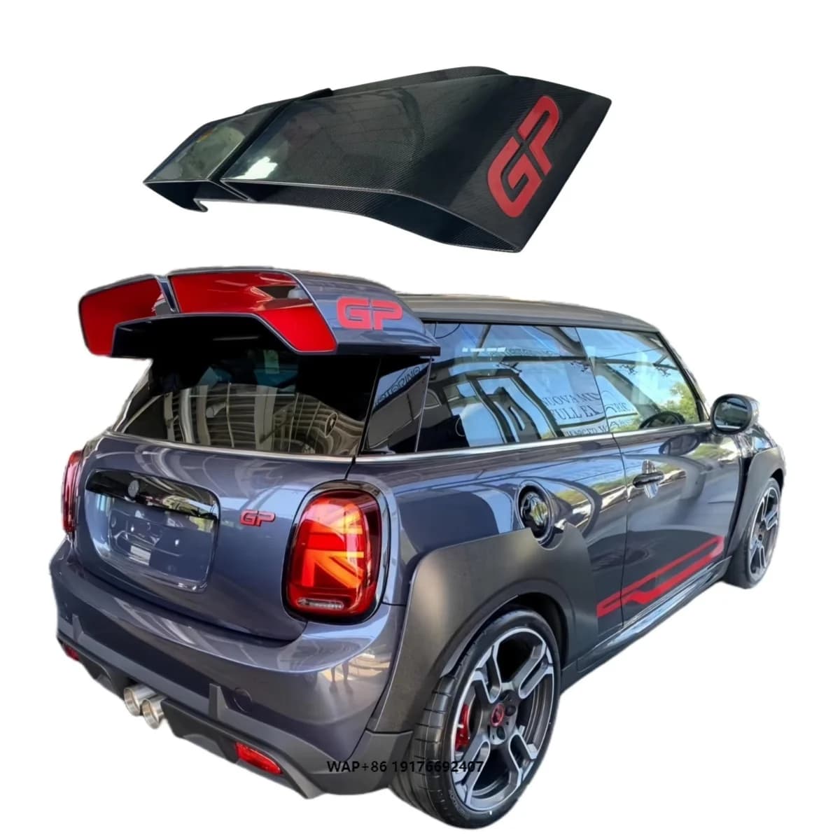Oiomotors JCW GP3 No Standard Style Carbon Fibre Large Rear Spoiler Roof Wing for R56 F56 forMini Cooper