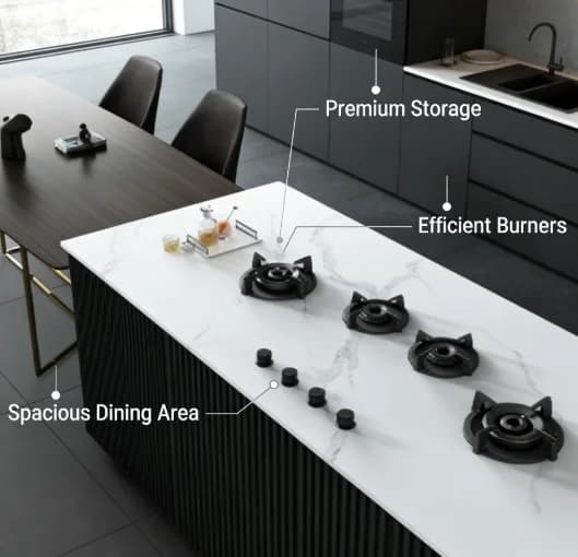 New Coming Stylish Full Built-in Slate Gas Cooker Sintered Stone Gas Stove Burner Household Kitchen High Efficiency CookingStove
