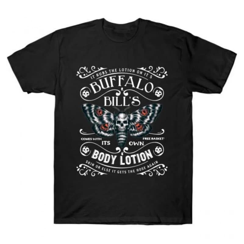 Buffalo Bills Body Lotion Silence of the lambs Horror movie Hannibal Gift t shirt Dr Lecter Scary Graphic Clothes All size Tee