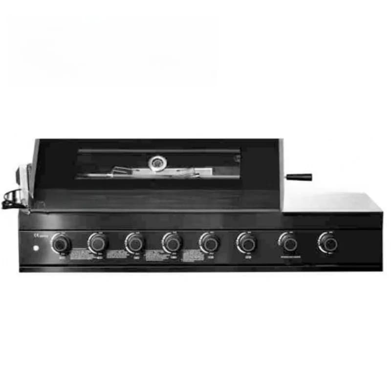 Embedded high-end black steel European and American style outdoor barbecue grill