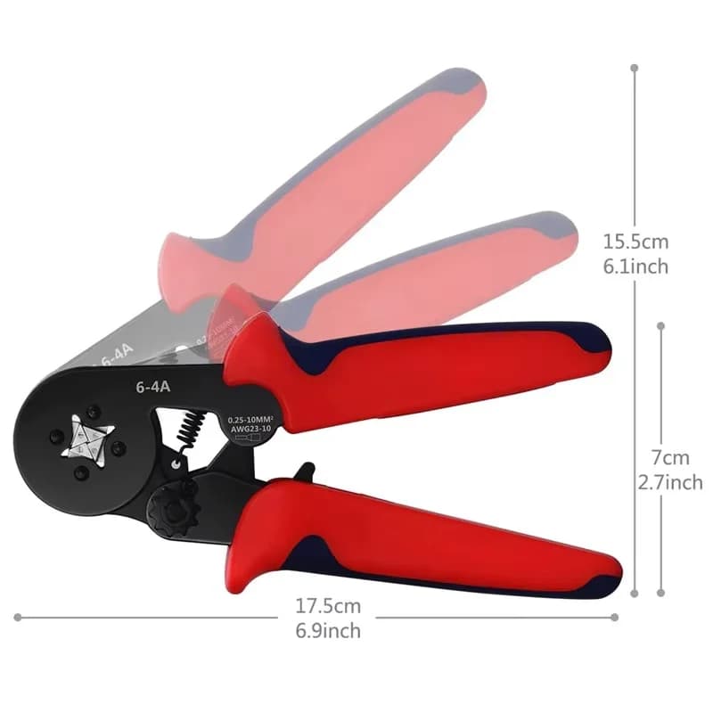 0.25-10mm2 23-7 AWG crimping pliers HSC8 6-6 a 0.25-6mm2 Mini Round Nose Pliers Tube awge needles Terminals Tools