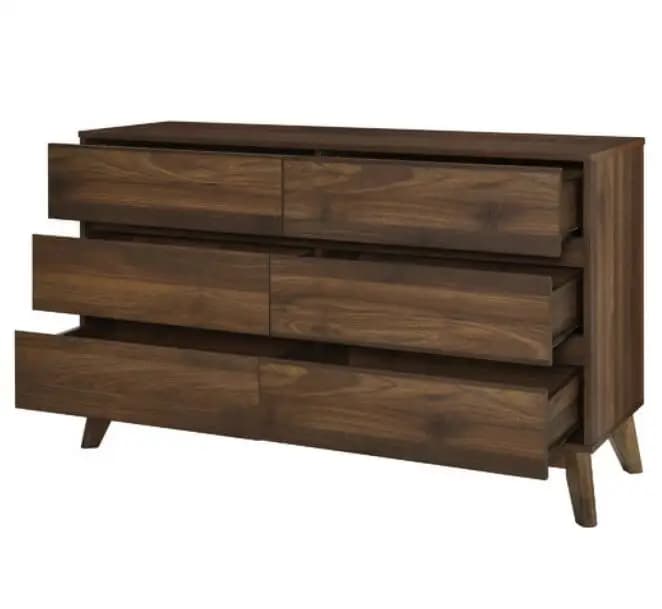 xx-Living Room Furniture Modern Double Dresser 6 Chest of Drawers for Bedroom Wood Cabinet*
