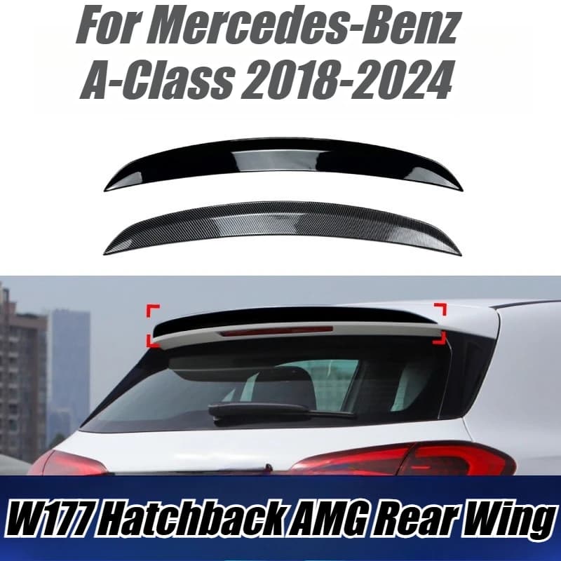 For Mercedes A-Class W177 2018-2023 Roof Spoiler Wing A180 A200 A220 A35 AMG ABS Glossy Black Car Styling Exterior Accessories